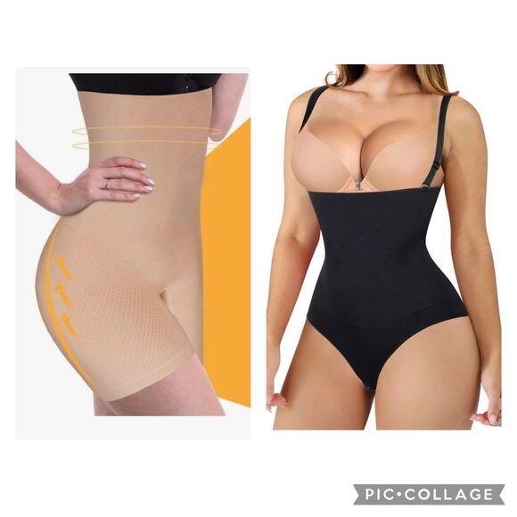New Bundle Womens Slimming High Waisted Shapewear Shorts/Thong Size XS #382 - Picture 1 of 12